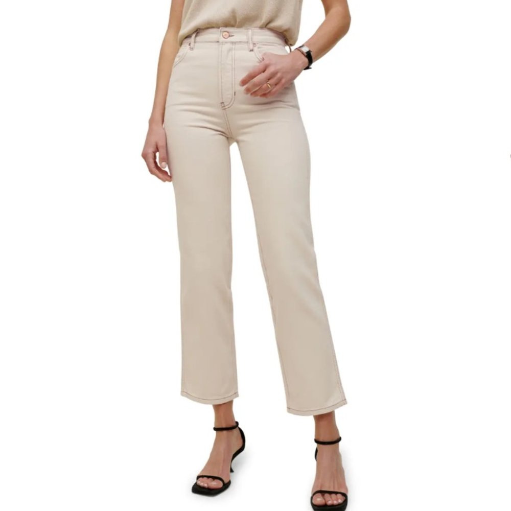 Reformation Cowboy High Waist Straight Leg‎ Ankle Jeans Size-29 NWT